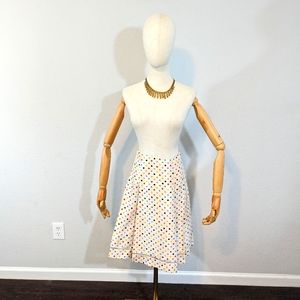 Y2K Cynthia Steffe Silk A-Line Polka Dot Skirt / Size 4
